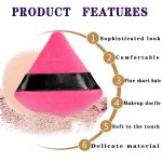 6 Pcs Triangle Powder Puff,Makeup Puff,Powder Puffs for Face Powder,Triangle Makeup Velour Puff,Triangle Sponges for Makeup,Loose Setting Powder Puff powder sponge makeup puffs(Black Flesh) - Image 4